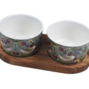 Hambwrdd Byrbrydau 2 Bowlen Lleidr Mefus William Morris